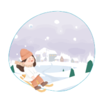 イラスト_2月_雪景色